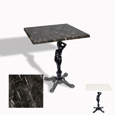 Çipa 1003 Döküm Ayak Kare Masa 60X60 cm - (Werzalit, Wermodin ve Allzalit Tabla)