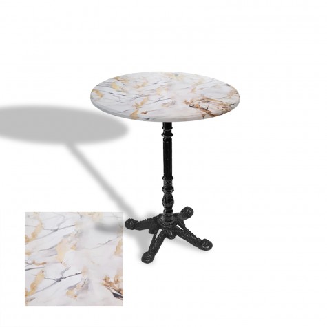 Çipa 1004 Döküm Ayak Yuvarlak Masa Çap 60cm - (Werzalit, Wermodin ve Allzalit Tabla)