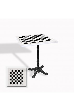 Çipa 1004 Döküm Ayak Kare Masa 70X70 cm - (Werzalit, Wermodin ve Allzalit Tabla)