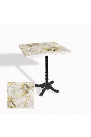 Çipa 1004 Döküm Ayak Kare Masa 70x70 cm - (Werzalit, Wermodin ve Allzalit Tabla)