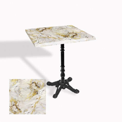 Çipa 1004 Döküm Ayak Kare Masa 70x70 cm - (Werzalit, Wermodin ve Allzalit Tabla)