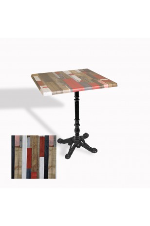 Çipa 1004 Döküm Ayak Kare Masa 60X60 cm - (Werzalit, Wermodin ve Allzalit Tabla)