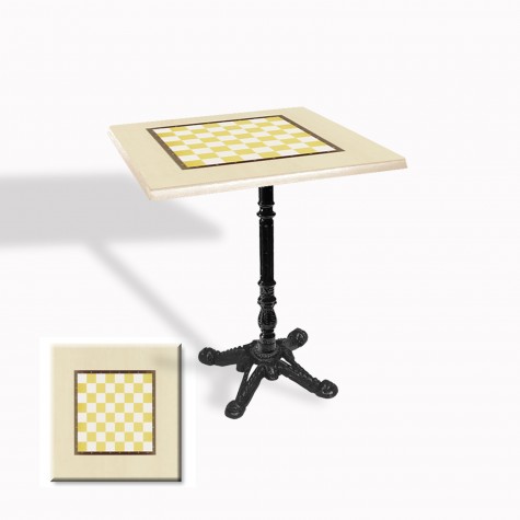 Çipa 1004 Döküm Ayak Kare Masa 70X70 cm - (Werzalit, Wermodin ve Allzalit Tabla)