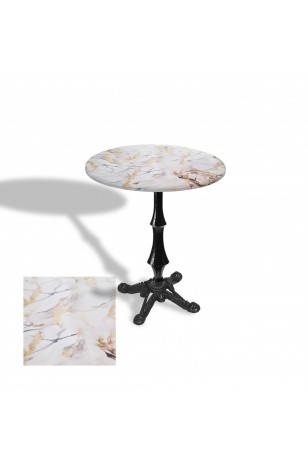 Çipa 1012 Döküm Ayak Yuvarlak Masa Çap 80cm - (Werzalit, Wermodin ve Allzalit Tabla)