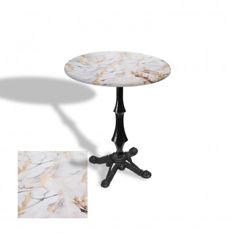 Çipa 1012 Döküm Ayak Yuvarlak Masa Çap 80cm - (Werzalit, Wermodin ve Allzalit Tabla)