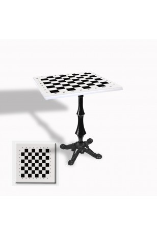 Çipa 1012 Döküm Ayak Kare Masa 60X60 cm - (Werzalit, Wermodin ve Allzalit Tabla)