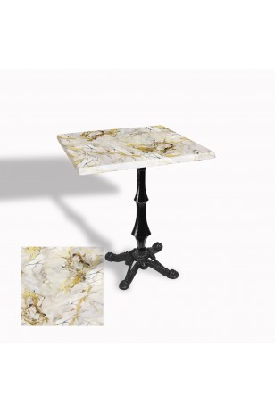Çipa 1012 Döküm Ayak Kare Masa 70x70 cm - (Werzalit, Wermodin ve Allzalit Tabla)