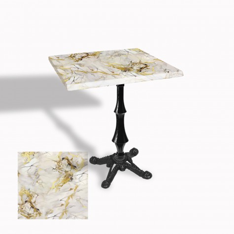Çipa 1012 Döküm Ayak Kare Masa 70x70 cm - (Werzalit, Wermodin ve Allzalit Tabla)