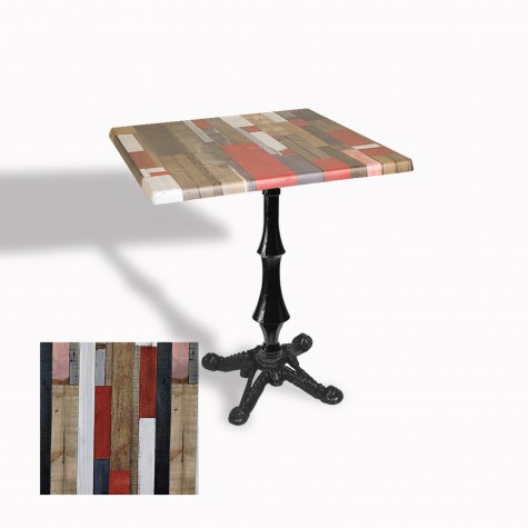 Çipa 1012 Döküm Ayak Kare Masa 70X70 cm - (Werzalit, Wermodin ve Allzalit Tabla)