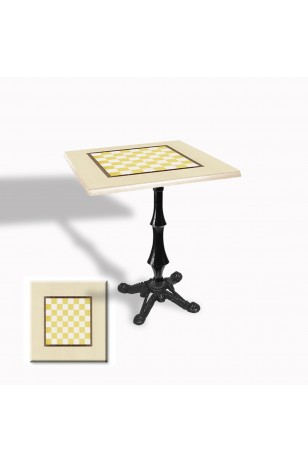 Çipa 1012 Döküm Ayak Kare Masa 60X60 cm - (Werzalit, Wermodin ve Allzalit Tabla)