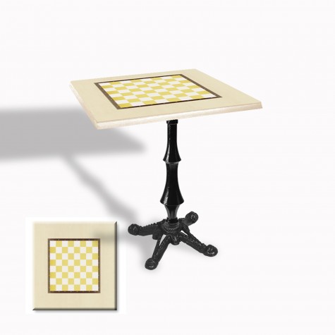 Çipa 1012 Döküm Ayak Kare Masa 60X60 cm - (Werzalit, Wermodin ve Allzalit Tabla)