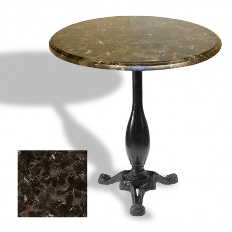 Çipa 2015 Döküm Ayak Yuvarlak Masa Çap 107cm - (Werzalit, Wermodin ve Allzalit Tabla)