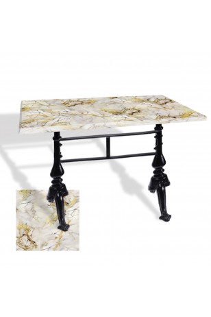 Çipa 3001 Döküm Ayak Masa 70x120 cm - (Werzalit, Wermodin ve Allzalit Tabla)