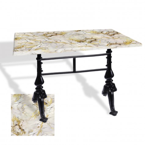 Çipa 3001 Döküm Ayak Masa 70x120 cm - (Werzalit, Wermodin ve Allzalit Tabla)