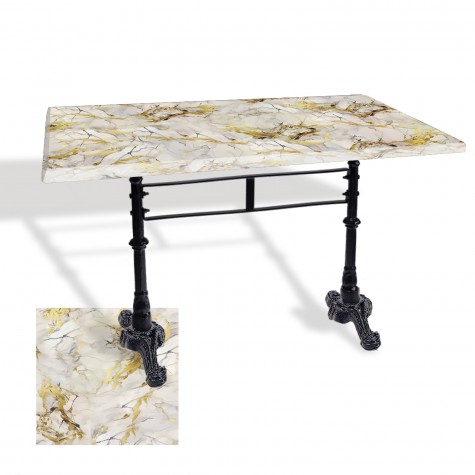 Çipa 3002 Döküm Ayak Masa 70x120 cm - (Werzalit, Wermodin ve Allzalit Tabla)