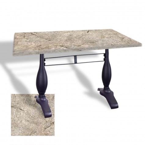 Çipa 3011 Döküm Ayak Masa 80x140 cm - (Werzalit, Wermodin ve Allzalit Tabla)