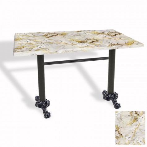 Çipa Döküm Ayak Masa 70x120 cm - (Werzalit, Wermodin ve Allzalit Tabla)