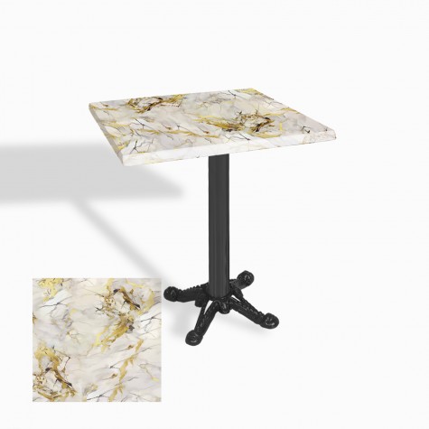 Çipa Döküm Ayak Kare Masa 70x70 cm - (Werzalit, Wermodin ve Allzalit Tabla)