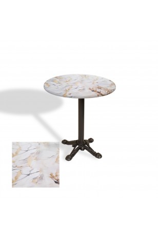 Çipa Döküm Ayak Yuvarlak Masa Çap 60cm - (Werzalit, Wermodin ve Allzalit Tabla)