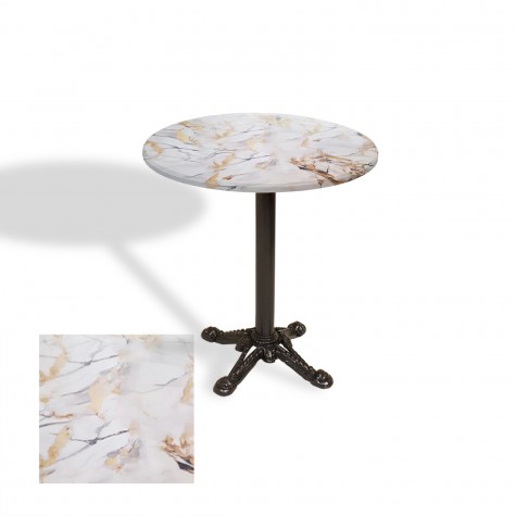 Çipa Döküm Ayak Yuvarlak Masa Çap 60cm - (Werzalit, Wermodin ve Allzalit Tabla)