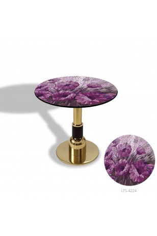 Gold Yuvarlak Masa  Çap 80cm - (CDF Tabla)