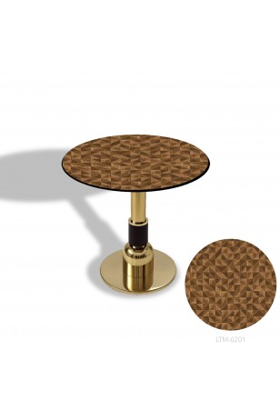 Gold Yuvarlak Masa  Çap 80cm - (CDF Tabla)