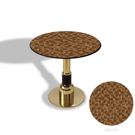 Gold Yuvarlak Masa  Çap 80cm - (CDF Tabla)