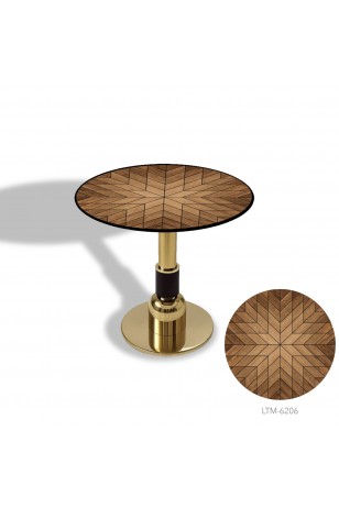 Gold Yuvarlak Masa  Çap 80cm - (CDF Tabla)