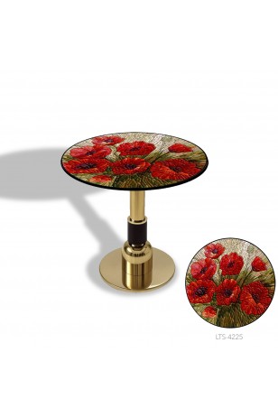 Gold Yuvarlak Masa  Çap 80cm - (CDF Tabla)