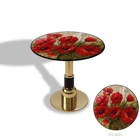 Gold Yuvarlak Masa  Çap 80cm - (CDF Tabla)