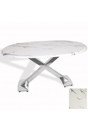 İks Masa Kromnikel Oval (94x146 - Werzalit, Allzalit yada Wermodin Tabla)