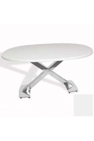 İks Masa Kromnikel Oval (94x146 - Werzalit, Allzalit yada Wermodin Tabla)