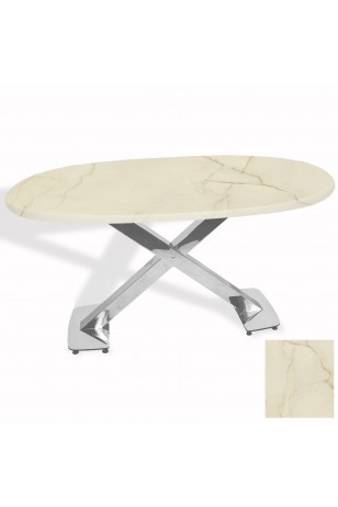 İks Masa Kromnikel Oval (94x146 - Werzalit, Allzalit yada Wermodin Tabla)