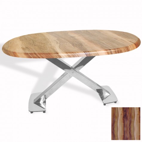 İks Masa Kromnikel Oval (94x146 - Werzalit, Allzalit yada Wermodin Tabla)