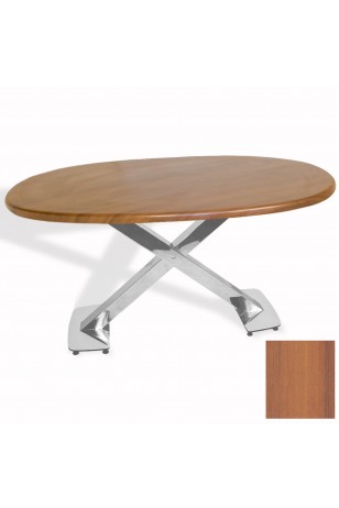 İks Masa Kromnikel Oval (94x146 - Werzalit, Allzalit yada Wermodin Tabla)