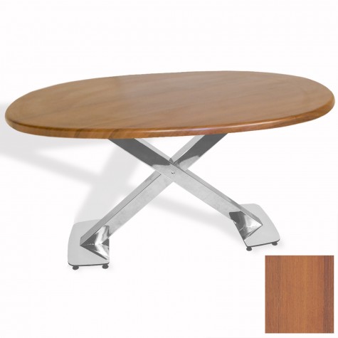 İks Masa Kromnikel Oval (94x146 - Werzalit, Allzalit yada Wermodin Tabla)