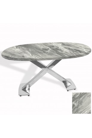 İks Masa Kromnikel Oval (94x146 - Werzalit, Allzalit yada Wermodin Tabla)