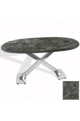 İks Masa Kromnikel Oval (94x146 - Werzalit, Allzalit yada Wermodin Tabla)