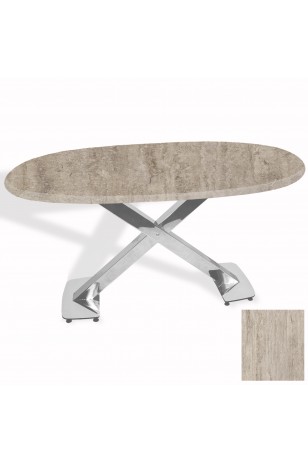 İks Masa Kromnikel Oval (94x146 - Werzalit, Allzalit yada Wermodin Tabla)