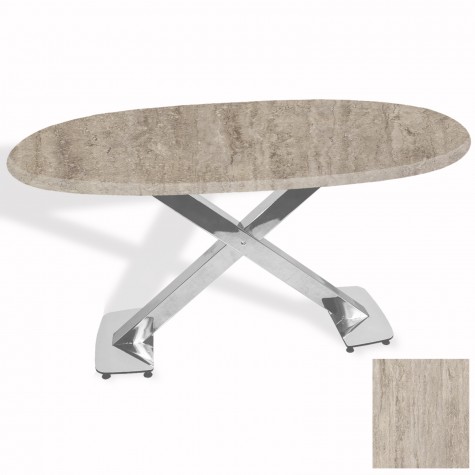 İks Masa Kromnikel Oval (94x146 - Werzalit, Allzalit yada Wermodin Tabla)