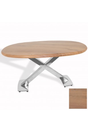 İks Masa Kromnikel Oval (94x146 - Werzalit, Allzalit yada Wermodin Tabla)