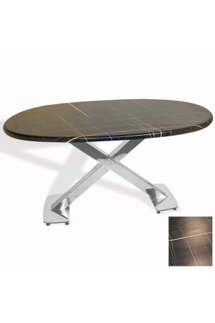 İks Masa Kromnikel Oval (94x146 - Werzalit, Allzalit yada Wermodin Tabla)