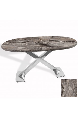 İks Masa Kromnikel Oval (94x146 - Werzalit, Allzalit yada Wermodin Tabla)