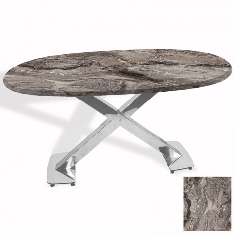 İks Masa Kromnikel Oval (94x146 - Werzalit, Allzalit yada Wermodin Tabla)