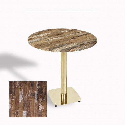 Tokyo Werzalit Yuvarlak Masa 90 cm (Gold)