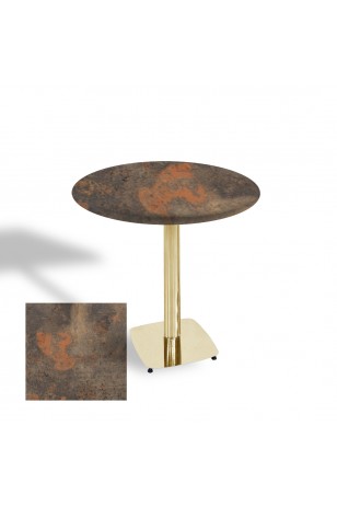 Tokyo Werzalit Yuvarlak Masa 90 cm (Gold)