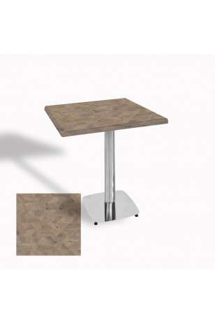 Tokyo Kare Masa (Kromnikel) 70x70 cm - (Werzalit, Wermodin ve Allzalit Tabla)