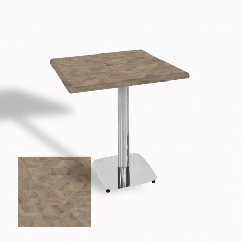 Tokyo Kare Masa (Kromnikel) 70x70 cm - (Werzalit, Wermodin ve Allzalit Tabla)