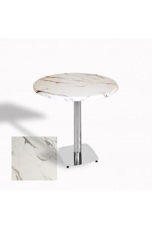 Tokyo Werzalit Yuvarlak Masa 80 cm (Kromnikel)