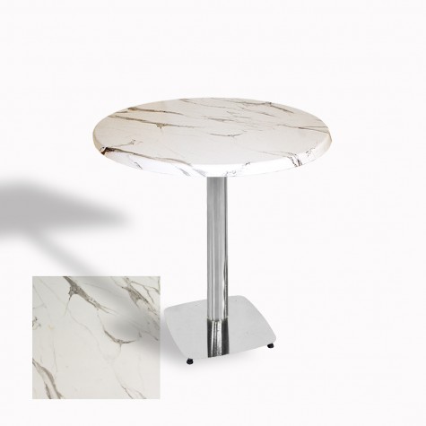 Tokyo Werzalit Yuvarlak Masa 80 cm (Kromnikel)